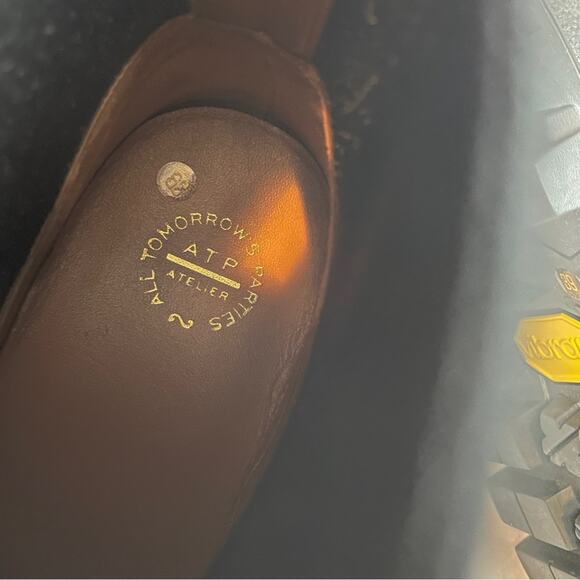 ATP Atelier Catania Brandy Leather Lug Sole Chelsea Boots Chunky Pull-On Booties - Picture 10 of 12